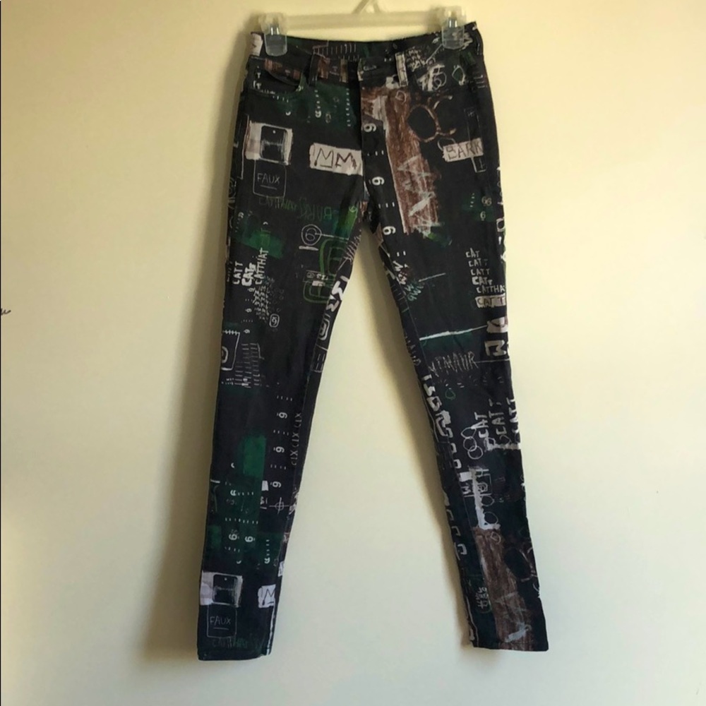MM6 graffiti jeans